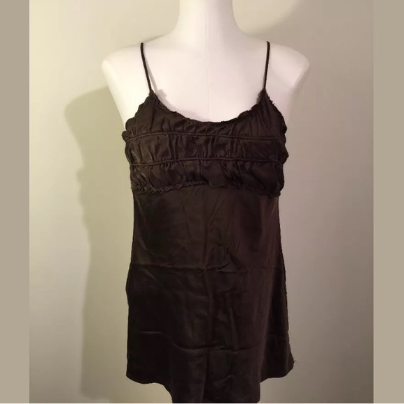 Saint Grace Tops - SAINT GRACE Silk Ribbing Sleeveless Blouse Top